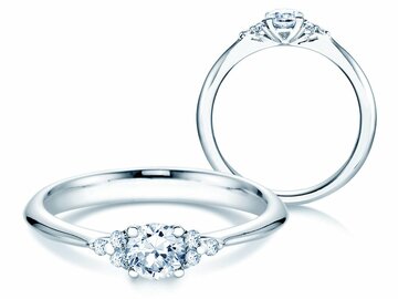 Bague de fiançailles Glory dans or blanc