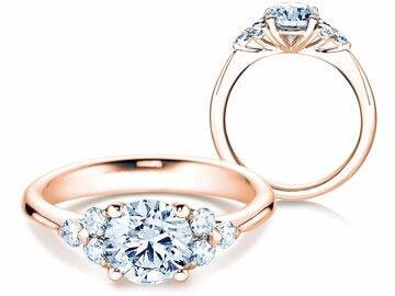 Bague de fiançailles Glory dans or rose