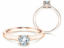 Bague de fiançailles Romance dans 14K or rose avec diamant 0,50ct G/SI