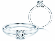 Bague de fiançailles Romance dans 14K or blanc avec diamant 0,50ct G/SI