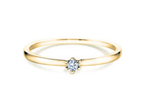 Bague de fiançailles Classic Petite dans 14K or jaune avec diamant 0,07ct G/SI