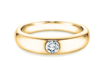 Bague de fiançailles Promise dans 14K or jaune avec diamant 0,03ct G/SI