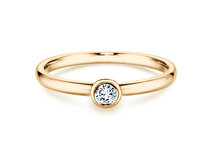 Bague de fiançailles Eternal dans 14K or jaune avec diamant 0,10ct G/SI