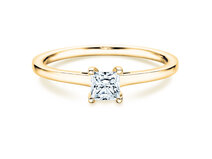Bague de fiançailles Princess dans 14K or jaune avec diamant 0,50ct G/SI