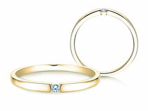 Bague de fiançailles Infinity Petite dans 14K or jaune avec diamant 0,03ct G/SI