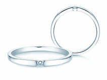 Bague de fiançailles Infinity Petite dans 14K or blanc avec diamant 0,03ct G/SI