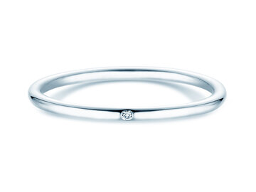 Bague de fiançailles Promise Petite dans Argent 925/- avec diamant 0,005ct