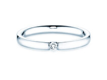 Bague de fiançailles Destiny dans Argent 925/- avec diamant 0,05ct G/SI