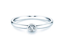 Bague de fiançailles Eternal dans Argent 925/- avec diamant 0,10ct G/SI