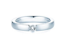 Bague de fiançailles Infinity dans Argent 925/- avec diamant 0,15ct G/SI