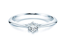 Bague de fiançailles Heaven 6 dans 14K or blanc avec diamant 0,30ct G/SI
