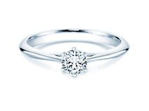 Bague de fiançailles Heaven 6 dans 18K or blanc avec diamant 0,40ct G/SI