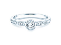 Bague de fiançailles Eternal Pavé dans 14K or blanc avec diamants 0,46ct G/SI