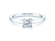 Bague de fiançailles Princess dans 14K or blanc avec diamant 0,50ct G/SI