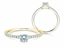 Bague de fiançailles Pure Diamond dans 14K or jaune avec diamants 0,54ct G/SI