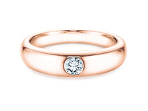 Bague de fiançailles Promise dans 14K or rose avec diamant 0,25ct G/SI