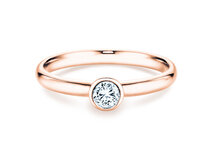 Bague de fiançailles Eternal dans 14K or rose avec diamant 0,40ct G/SI