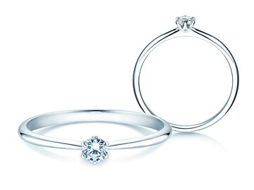 Bague de fiançailles Spirit dans Argent 925/- avec diamant 0,15ct