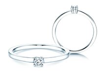 Bague de fiançailles Modern Petite dans 14K or blanc avec diamant 0,14ct G/SI