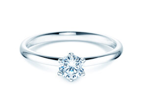 Bague de fiançailles Classic 6 dans 14K or blanc avec diamant 0,40ct G/SI