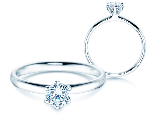 Bague de fiançailles Classic 6 dans platine