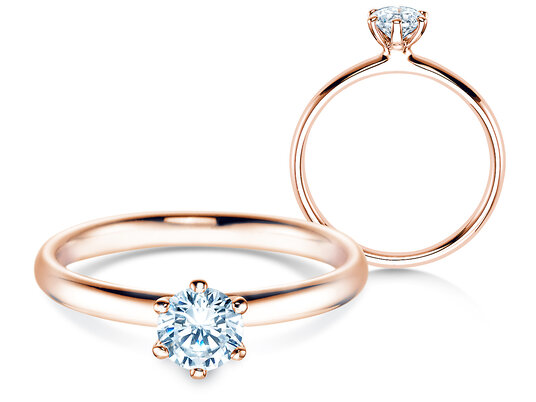 Bague de fiançailles Classic 6 dans or rose