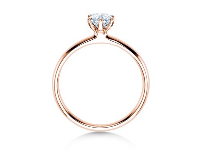 Bague de fiançailles Classic 6 dans 18K or rose avec diamant 0,50ct G/VS