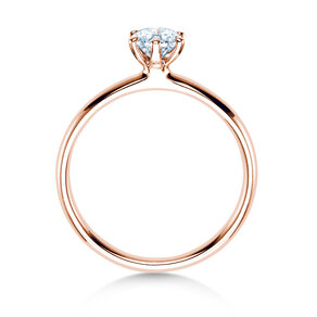 Bague de fiançailles Classic 6 dans 18K or rose avec diamant 0,50ct G/VS