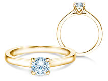 Bague de fiançailles Romance en 18K or jaune avec diamant 0,60ct G/SI