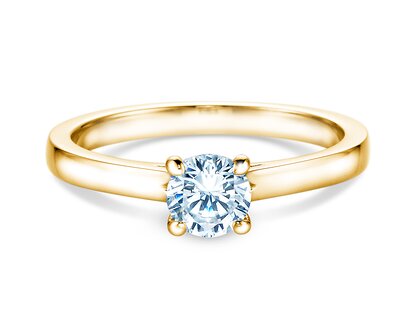 Bague de fiançailles Romance en 18K or jaune avec diamant 0,60ct G/SI
