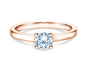 Bague de fiançailles Romance en 18K or rose avec diamant 0,60ct G/SI