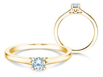 Bague de fiançailles Romance dans 14K or jaune avec diamant 0,25ct G/SI