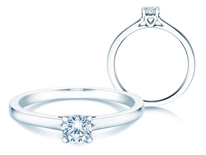 Bague de fiançailles Romance dans 14K or blanc avec diamant 0,30ct G/SI