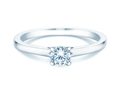 Bague de fiançailles Romance dans 14K or blanc avec diamant 0,30ct G/SI