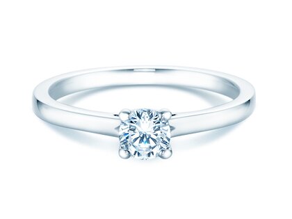 Bague de fiançailles Romance dans 14K or blanc avec diamant 0,40ct H/SI