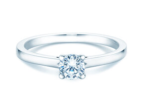 Bague de fiançailles Romance dans 14K or blanc avec diamant 0,40ct H/SI