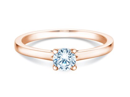 Bague de fiançailles Romance dans 14K or rose avec diamant 0,40ct G/SI