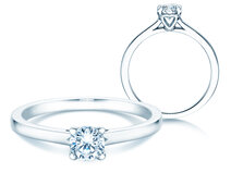 Bague de fiançailles Romance dans 14K or blanc avec diamant 0,40ct G/SI