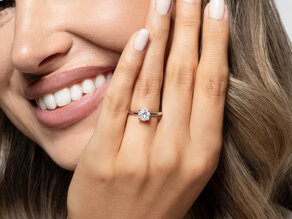 Bague de fiançailles Classic 4 en 14K or jaune avec diamant 1,00ct G/SI