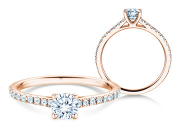 Bague de naissance Pure Colour avril en 9K or blanc avec diamant 0,50ct et diamants 0,26ct