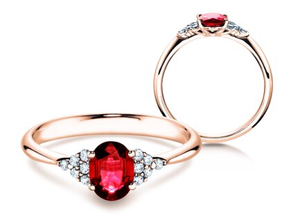 Bague de fiançailles Vivid en or rose