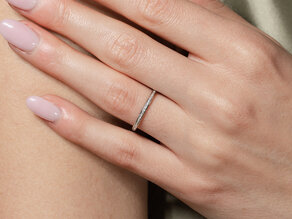 Bague de fiançailles Alliance-/Eternityring dans 14K or rose avec diamants 0,125ct G/SI