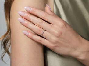 Bague de fiançailles Alliance-/Eternityring dans 14K or rose avec diamants 0,125ct G/SI