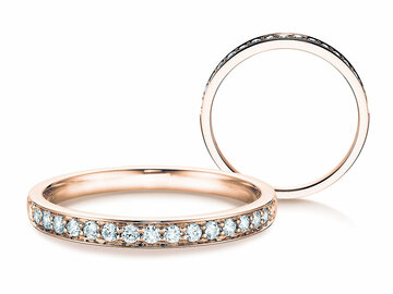 Bague de fiançailles Alliance-/Eternityring dans or rose