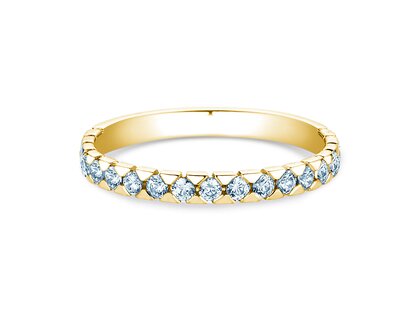Bague de fiançailles Balance en 9K or jaune avec diamants 0,50ct G/SI