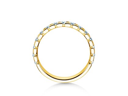 Bague de fiançailles Balance en 14K or jaune avec diamants 0,75ct G/SI