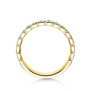 Bague de fiançailles Balance en 14K or jaune avec diamants 0,75ct G/SI