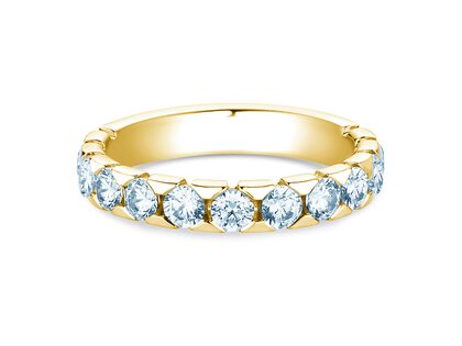 Bague de fiançailles Balance en 14K or jaune avec diamants 1,30ct G/SI