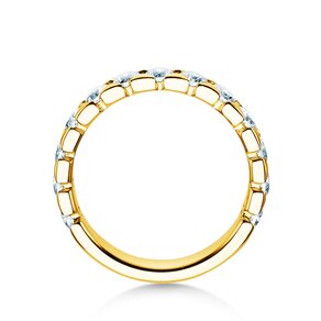 Bague de fiançailles Balance en 14K or jaune avec diamants 1,30ct G/SI