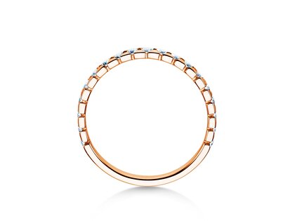 Bague de fiançailles Balance en 18K or rose avec diamants 0,50ct G/SI